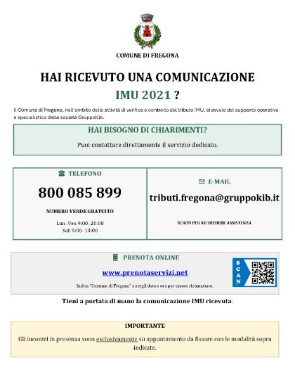 COMUNICAZIONE IMU 2021