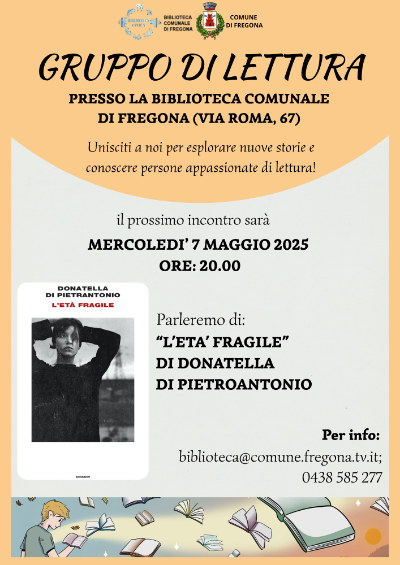 incontro gruppo di lettur maggio 2025